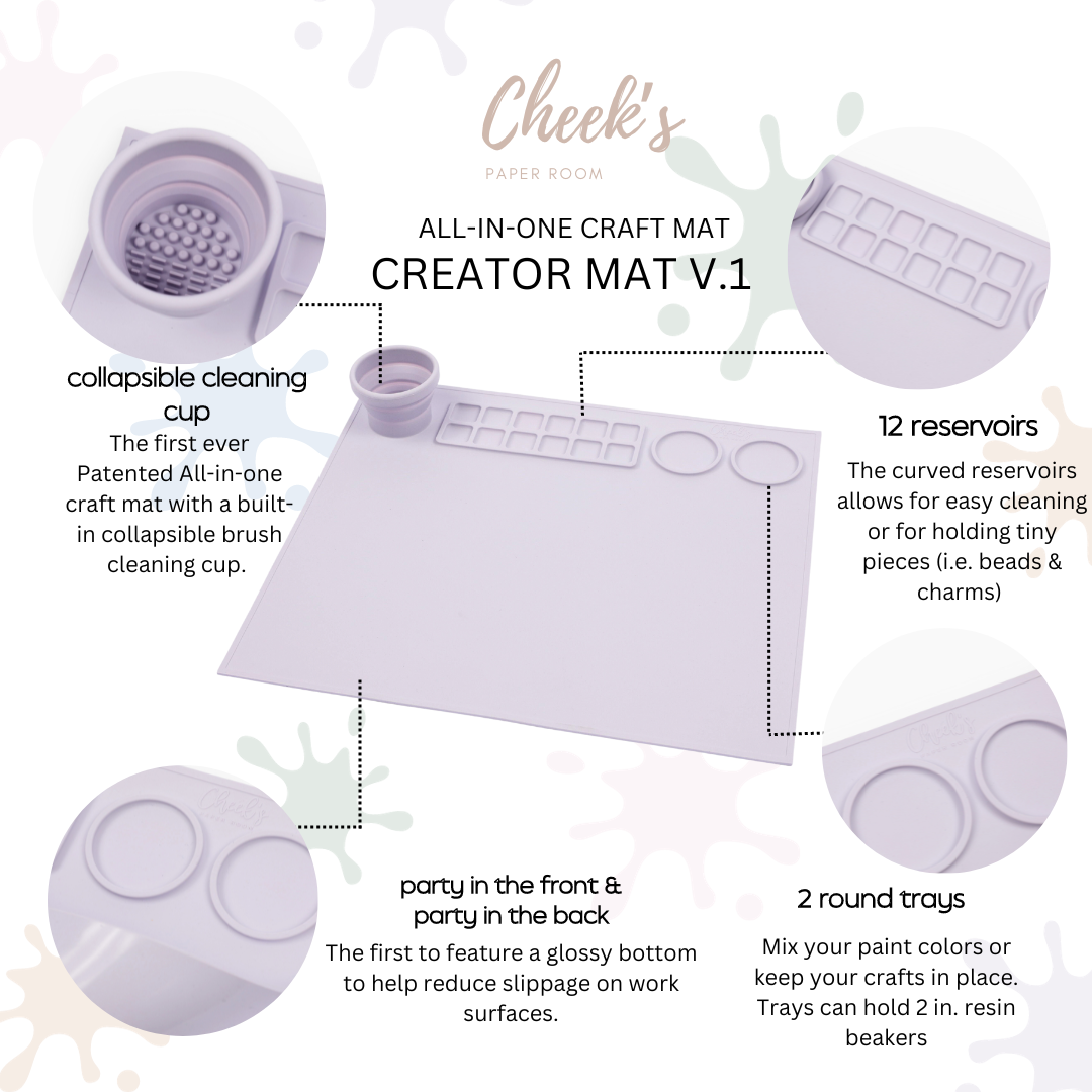 creator silicone craft mat (pinklet) – Cheek's Paper Room