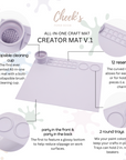 creator silicone craft mat (beau blue)
