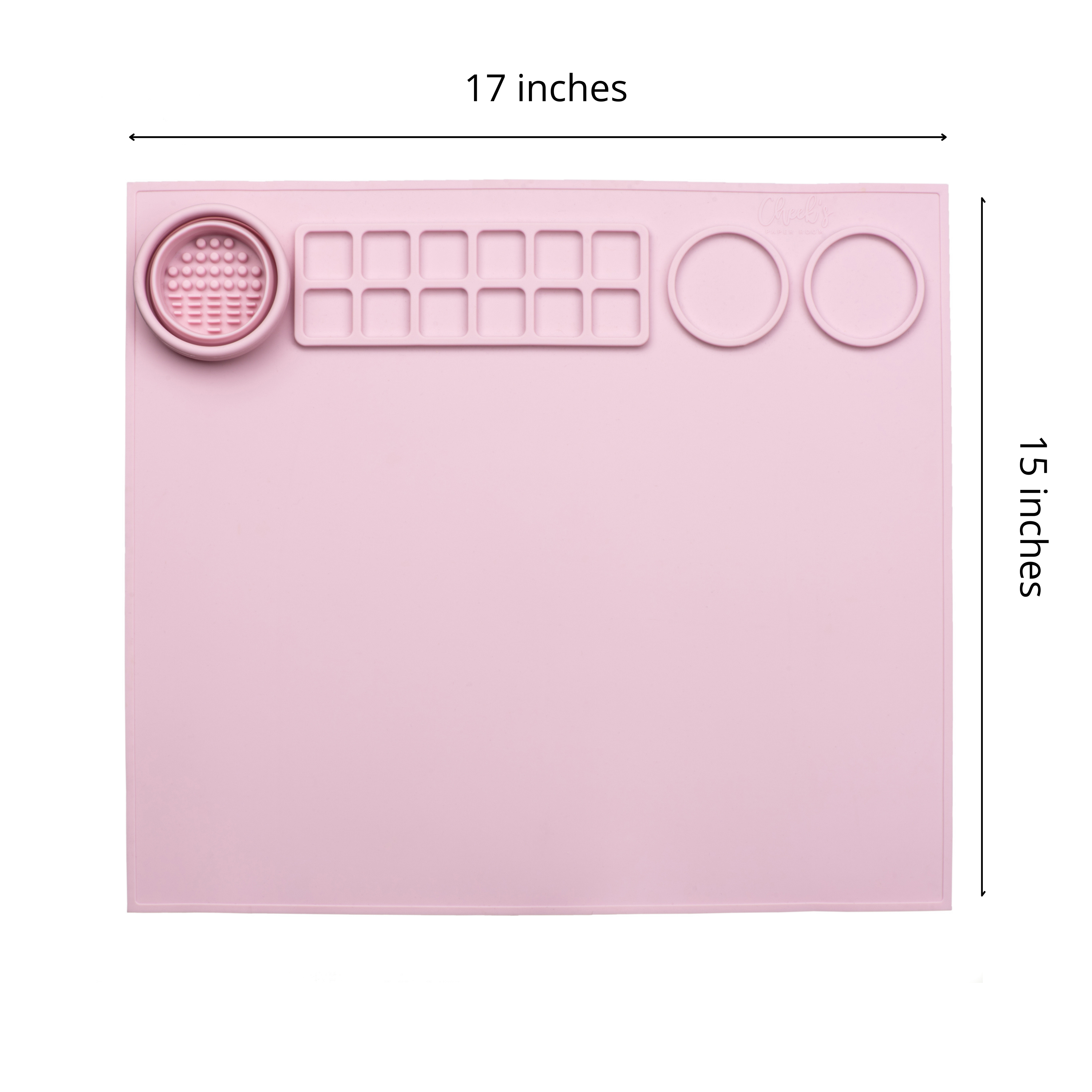 Elatam Creations Pink Silicone Painting Mat for Kids, Size: Large: 15.7 x 23.6